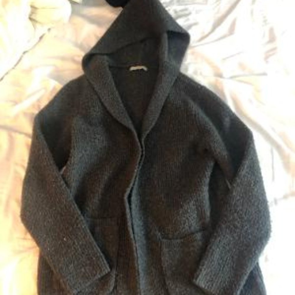 Mango Dark Grey Fleece Cardigan